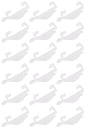 Neel Blue 50pcs Curtain Plastic Hooks, Curtain Channel Tracks in White - thumbnail 4