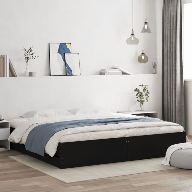 Berkfield Home Bed Frame with Drawers without Mattress Black 180x200 cm Super King - image 1