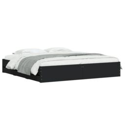 Berkfield Home Bed Frame with Drawers without Mattress Black 180x200 cm Super King - thumbnail 3