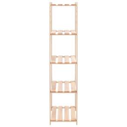 Berkfield Home 5-Tier Storage Racks 2 pcs 80x38x170 cm Solid Pinewood 250 kg in Beige - Size: 80 x 38 x 170 cm - thumbnail 5