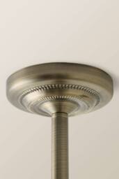 ValueLights Holborn Brushed Gold Cream Scalloped Shade 3 Drop Diner Ceiling Light - thumbnail 5