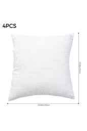 Living and Home 4Pcs Minimalist Versatile Pillow Insert，50 cm x 50 cm in White - Size: 50 cm x 50 cm - thumbnail 6