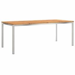 Berkfield Home Outdoor Dining Table 200x90x74.5 cm Solid Wood Acacia in Brown - thumbnail 3