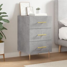 Berkfield Home Bedside Cabinet Concrete Grey 40x40x66 cm Engineered Wood - Size: 40 x 40 x 66 cm - thumbnail 1