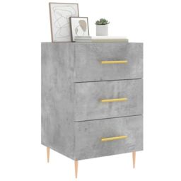 Berkfield Home Bedside Cabinet Concrete Grey 40x40x66 cm Engineered Wood - Size: 40 x 40 x 66 cm - thumbnail 3