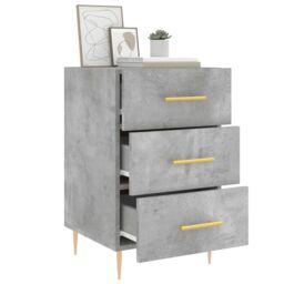 Berkfield Home Bedside Cabinet Concrete Grey 40x40x66 cm Engineered Wood - Size: 40 x 40 x 66 cm - thumbnail 4