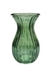 KDMD Green Harper Fluted & Flared Glass Vase 14cm 6 Pack
