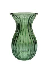KDMD Green Harper Fluted & Flared Glass Vase 14cm 6 Pack - thumbnail 2