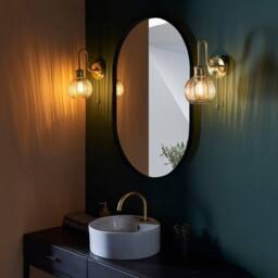 Netlighting 'MARSALA' Non Dimmable Stylish Contemporary Bathroom Glass Wall Lamp in Yellow - thumbnail 3