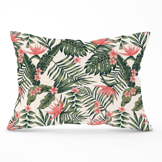 Warren Reed - Designer Dark Tropical Green Leaves Cushions - Size: 45 cm x 45 cm - image 1