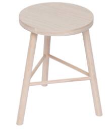 Nordlys Scandinavian Solid Wood Stool in Beige