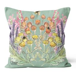 Claire Louise Sage Bloom 45cm x 45cm Double Sided Cushion - Size: 45 cm x 45 cm - thumbnail 1