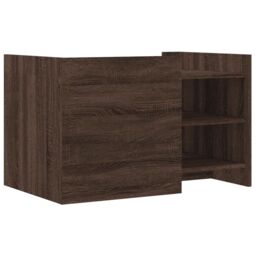 Berkfield Home Coffee Table Brown oak 80x50x50 cm Engineered Wood - Size: 80 x 50 x 50 cm - thumbnail 6