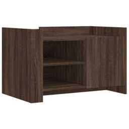 Berkfield Home Coffee Table Brown oak 80x50x50 cm Engineered Wood - Size: 80 x 50 x 50 cm - thumbnail 2