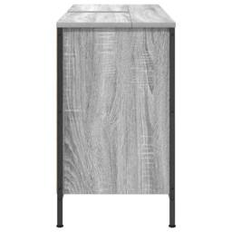 Berkfield Home Decorative Basin Cabinet with Drawers Grey Sonoma 90x34.5x60 cm - thumbnail 7