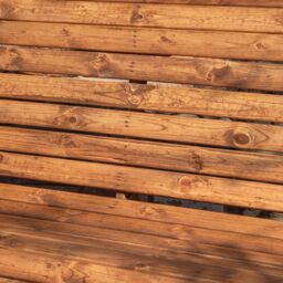 Samuel Alexander Hand Made 3 Seater Chunky Rustic Wooden Garden Bench Assembled in Brown - thumbnail 6