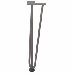 Berkfield Home Hairpin Table Legs 4 pcs Natural Steel 42 cm Solid Steel in Brown - thumbnail 5