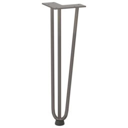 Berkfield Home Hairpin Table Legs 4 pcs Natural Steel 42 cm Solid Steel in Brown - thumbnail 4