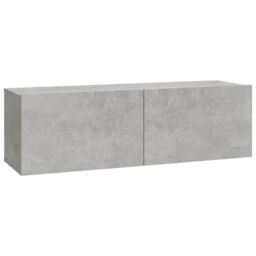 Berkfield Home 4 Piece TV Cabinet Set Concrete Grey Engineered Wood - thumbnail 5