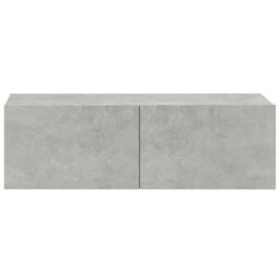 Berkfield Home 4 Piece TV Cabinet Set Concrete Grey Engineered Wood - thumbnail 6