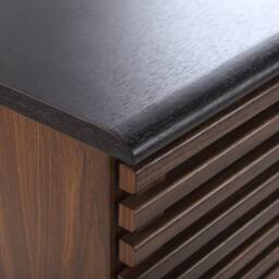 Wyld and Coco Everwood Sideboard Dark Brown 80 x 40 x 80 cm - Rustic Sliding Doors - thumbnail 7