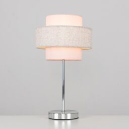 ValueLights Weaver Pink Table Lamp Touch On/Off Dimmable - thumbnail 3