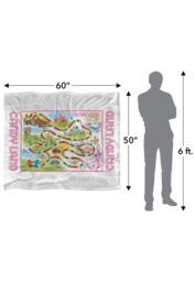 Hasbro Candy Land Board Silky Touch Super Soft Throw Blanket 152 x 127 cm in White - thumbnail 5