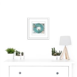Artery8 Map Petermann Habenicht 1912 Antarctica German 8X8 Inch Square Wooden Framed Wall Art Print Picture with Mount in White - thumbnail 2