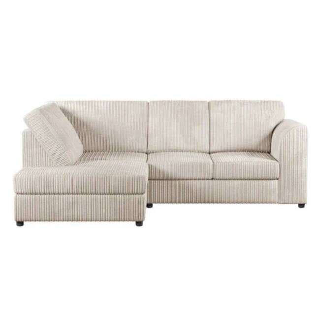 SNUG FURNITURE BIRMINGHAM LTD Chicago Jumbo Cord Left Hand Corner Sofa Set in Cream - image 1