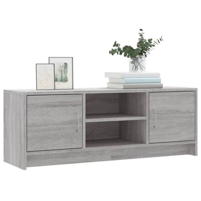 Berkfield Home TV Cabinet Grey Sonoma 102x30x37.5 cm Engineered Wood - image 1