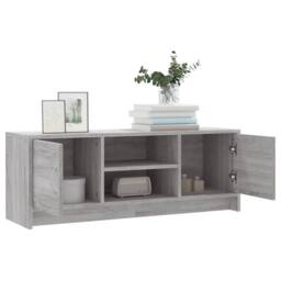 Berkfield Home TV Cabinet Grey Sonoma 102x30x37.5 cm Engineered Wood - thumbnail 4