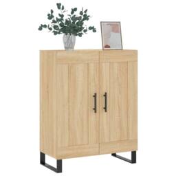 Berkfield Home Sideboard Sonoma Oak 69.5x34x90 cm Engineered Wood in Light Brown - thumbnail 1
