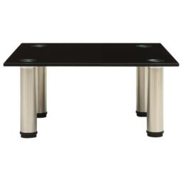 Berkfield Home TV Stand Black 40x35x17 cm Tempered Glass - Size: 40 x 35 x 17 cm - thumbnail 2