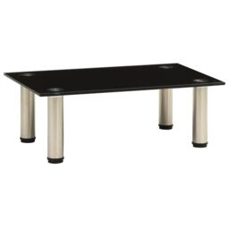 Berkfield Home TV Stand Black 40x35x17 cm Tempered Glass - Size: 40 x 35 x 17 cm