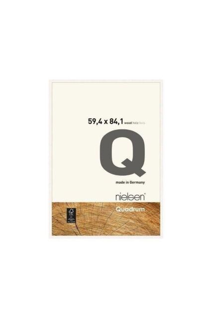 nielsen Quadrum A1 Wooden Picture Frame With Protective Glass Front in White - image 1