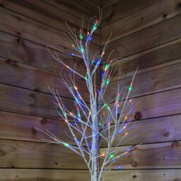Samuel Alexander 5ft (1.5m) Light up Christmas Birch Tree with 64 Multi-Coloured LEDs - thumbnail 5