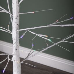 Samuel Alexander 5ft (1.5m) Light up Christmas Birch Tree with 64 Multi-Coloured LEDs - thumbnail 8