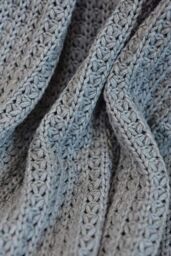 nielsen Alen Coarse Knitted Throw Blanket Cotton 150 x 200cm in Light Grey - Size: 150 cm x 200 cm - thumbnail 2