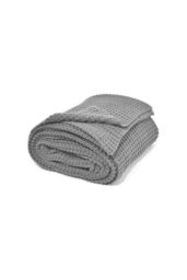 nielsen Alen Coarse Knitted Throw Blanket Cotton 150 x 200cm in Light Grey - Size: 150 cm x 200 cm - thumbnail 1