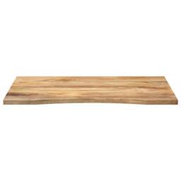 Berkfield Home Desk Top with Curve 110x80x2.5 cm Solid Wood Rough Mango in Brown - thumbnail 3