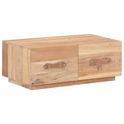 Berkfield Home Coffee Table 90x50x35 cm Solid Reclaimed Wood in Brown - Size: 90 x 50 x 35 cm - thumbnail 9