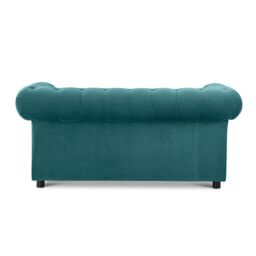 Furnishings For Less UK Ashbourne Chesterfield Velvet Fabric Sofa Suite 3 Seater & 2 Seater Studded Design in Teal - thumbnail 5