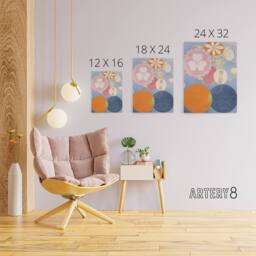 "Artery8 Hilma Af Klint Group Iv No 2 Childhood Canvas Wall Art Print in Blue - Size: W18"" x H24""" - thumbnail 4