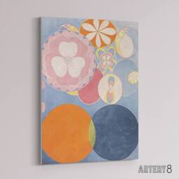 "Artery8 Hilma Af Klint Group Iv No 2 Childhood Canvas Wall Art Print in Blue - Size: W18"" x H24""" - thumbnail 2