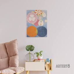 "Artery8 Hilma Af Klint Group Iv No 2 Childhood Canvas Wall Art Print in Blue - Size: W18"" x H24""" - thumbnail 3