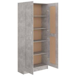Berkfield Home Book Cabinet Concrete Grey 82.5x30.5x185.5 cm Engineered Wood - thumbnail 5