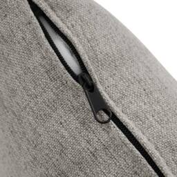 BTM L-Shaped 3-Seater Corner Sofa with Chaise Lounge, Cotton-Linen Fabric in Grey - Size: A - thumbnail 9