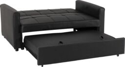 Furnishings For Less UK Astoria 2 Seater Faux Leather Sofa Bed Black - thumbnail 4