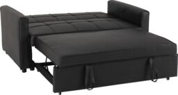 Furnishings For Less UK Astoria 2 Seater Faux Leather Sofa Bed Black - thumbnail 6