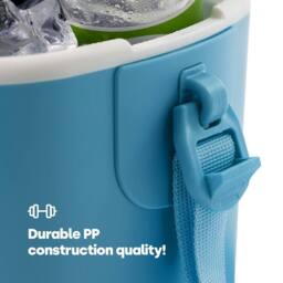 LIVIVO Cool Box 5L Lightweight Portable Foam Insulation Carrying Strap - Blue - thumbnail 6